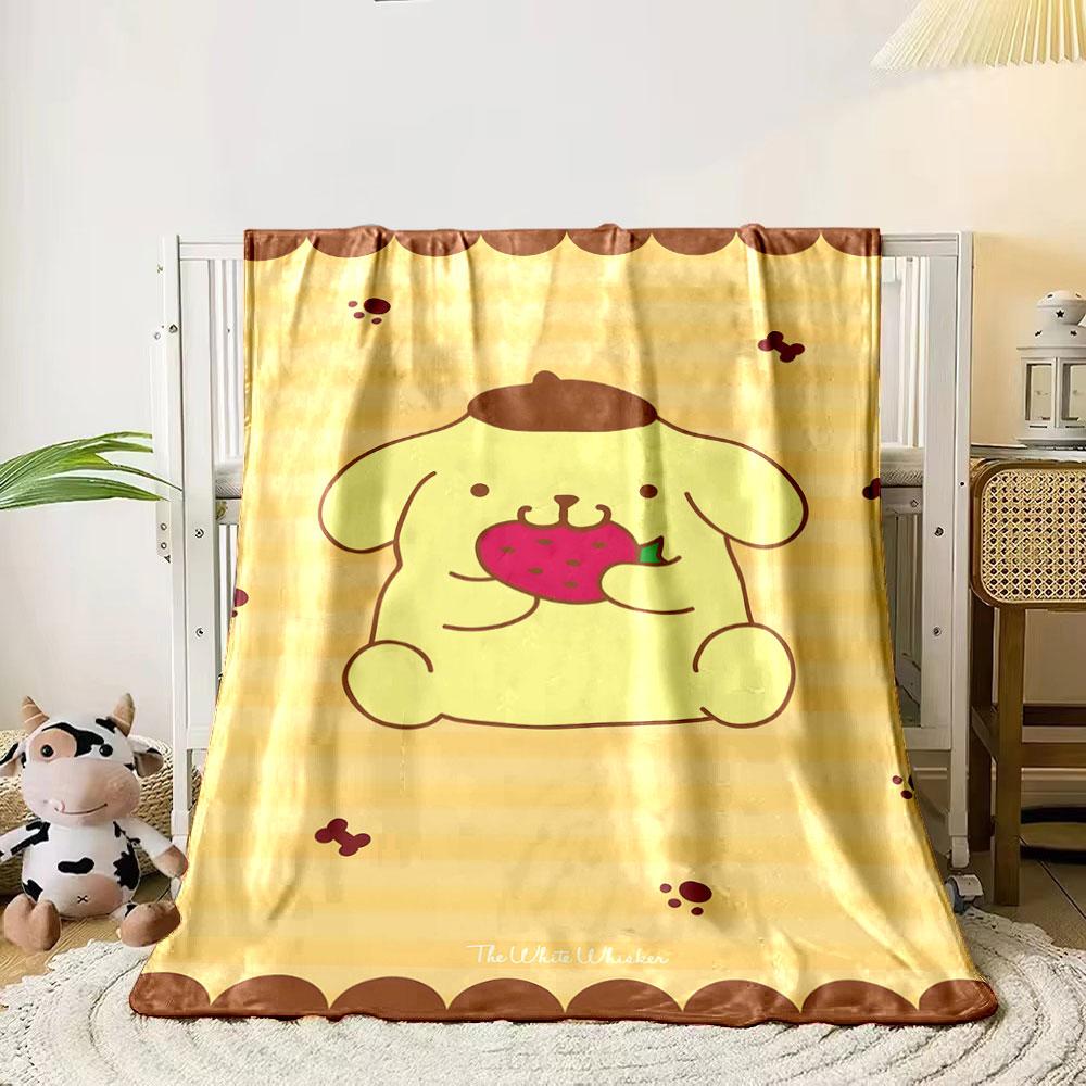 A cartoon dog holding a strawberry on a striped, yellow and brown background. for all seasons blanket lunch break throw gift 80cm x 120cm
A cartoon dog holding a strawberry on a striped, yellow and brown background. for all seasons blanket lunch break throw gift 80cm x 120cm