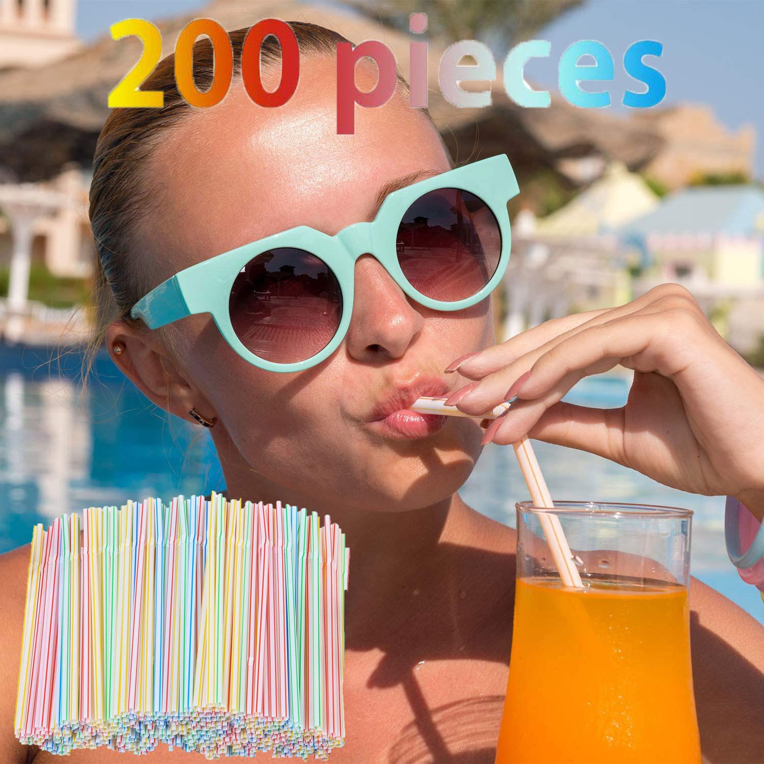 200 Кусочки Пластиковые Питьевые соломы 8 дюймов Длинные Многоцветные полосатые Bedable
200 Кусочки Пластиковые Питьевые соломы 8 дюймов Длинные Многоцветные полосатые Bedable
