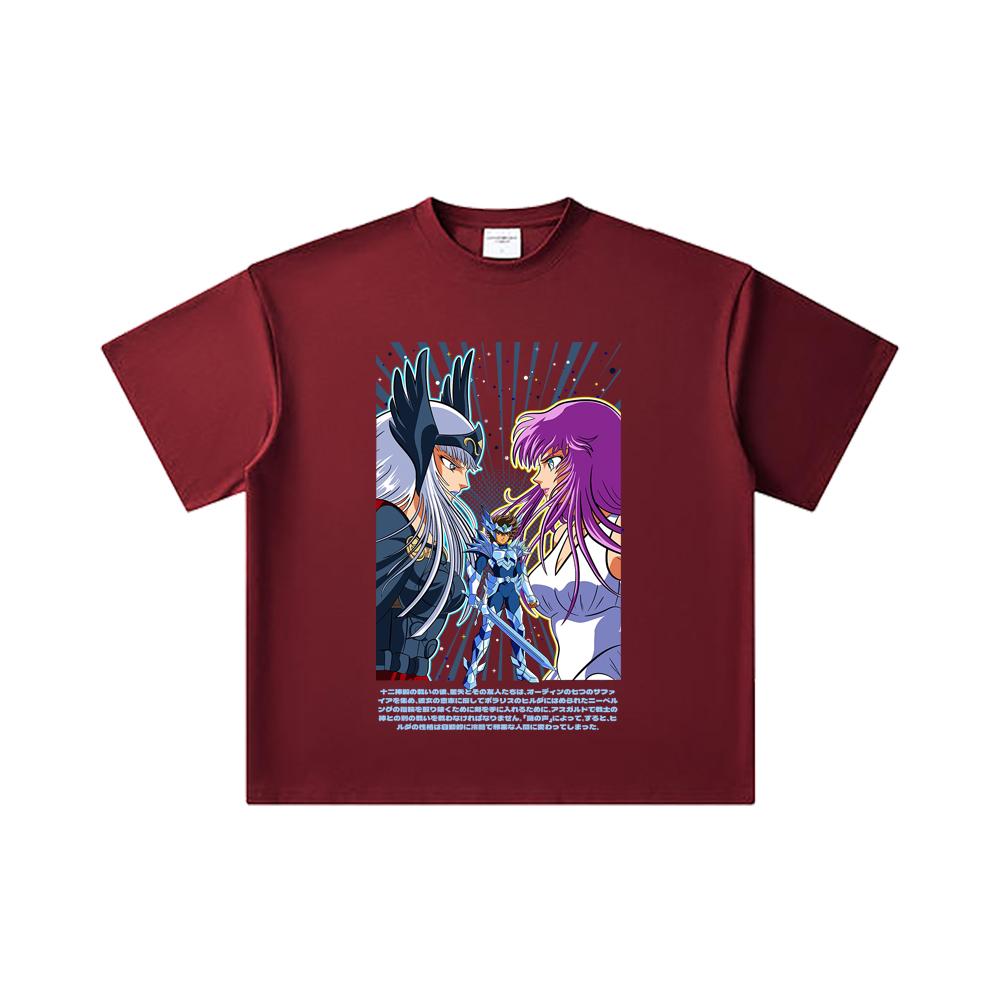 260 GSM Double Yarn 32 Count 100% Cotton Saint Seiya V11 Odin Print Unisex Heavy Cotton T Shirt 2XL вина червоного кольору
260 GSM Double Yarn 32 Count 100% Cotton Saint Seiya V11 Odin Print Unisex Heavy Cotton T Shirt 2XL вина червоного кольору