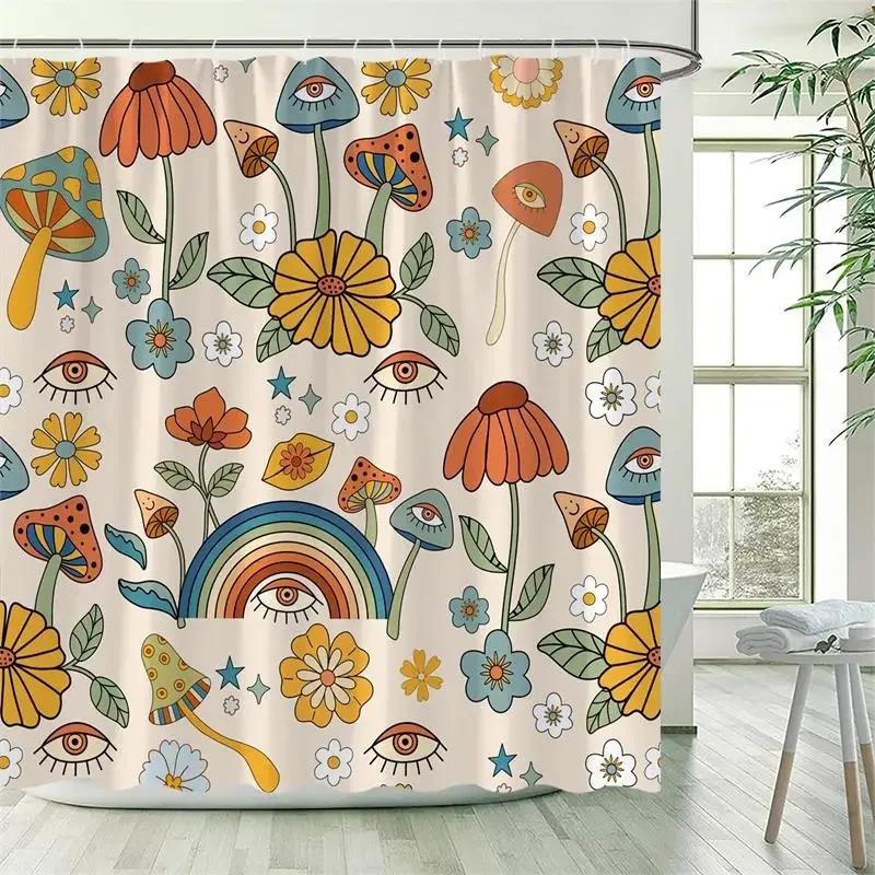 Vintage Mushroom Shower Curtain Funny Animals Squirrel Owl Rabbit Forest Flowers Plant Black Bath Curtains Fabric Bathroom Decor W60H190(CM)-1 Pcs
Vintage Mushroom Shower Curtain Funny Animals Squirrel Owl Rabbit Forest Flowers Plant Black Bath Curtains Fabric Bathroom Decor W60H190(CM)-1 Pcs