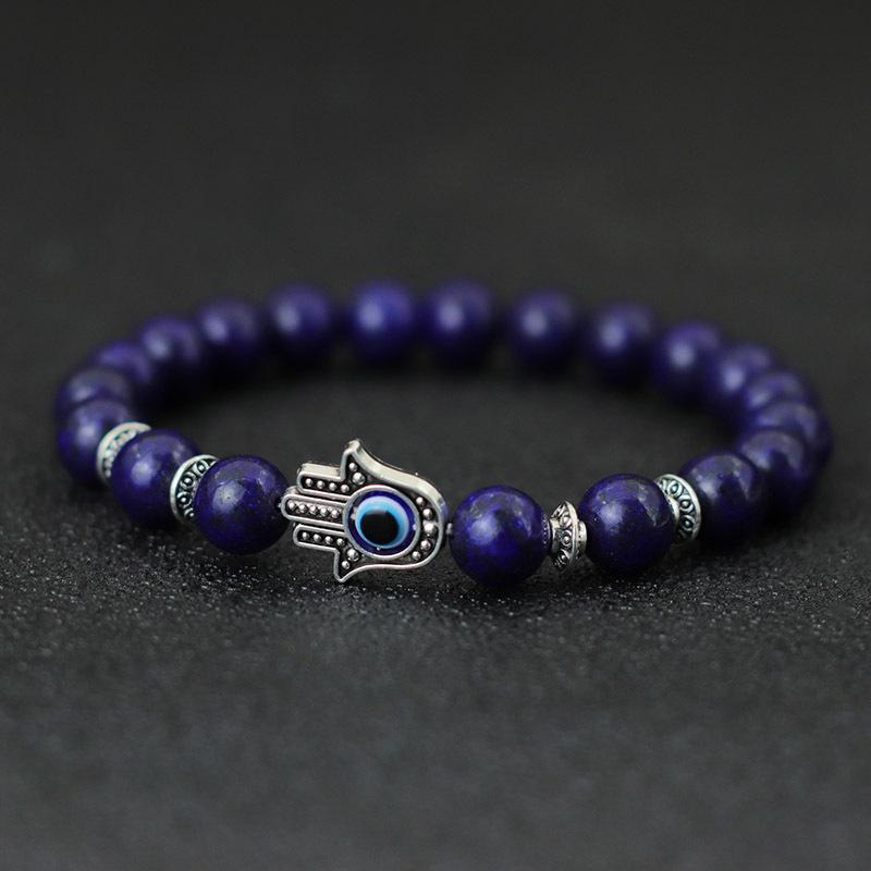 Turkey Evil Eyes Bracelet For Men Women Gothic Fatima Hand Braclet 8mm Natural Lava Lapis Lazuli Stone Beaded Braslet Pulseras onyx stone
Turkey Evil Eyes Bracelet For Men Women Gothic Fatima Hand Braclet 8mm Natural Lava Lapis Lazuli Stone Beaded Braslet Pulseras onyx stone