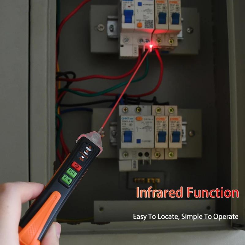 NJTY Non-contact Tester Pen AC Voltage Detector Meter Sensitivity Adjustable Tester 12-1000V Voltage Tester With Infrared laser
NJTY Non-contact Tester Pen AC Voltage Detector Meter Sensitivity Adjustable Tester 12-1000V Voltage Tester With Infrared laser