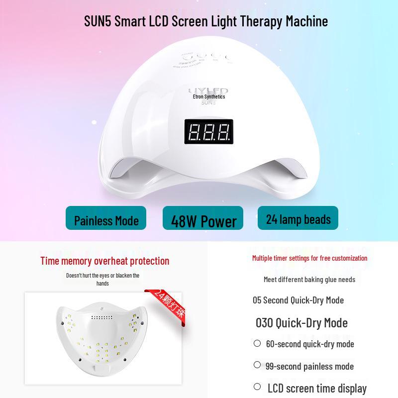 Оригинальная светодиодная лампа для ногтей Yuchuang SUN5 - Быстросохнущая фототерапевтическая машина, бережная к рукам
Оригинальная светодиодная лампа для ногтей Yuchuang SUN5 - Быстросохнущая фототерапевтическая машина, бережная к рукам