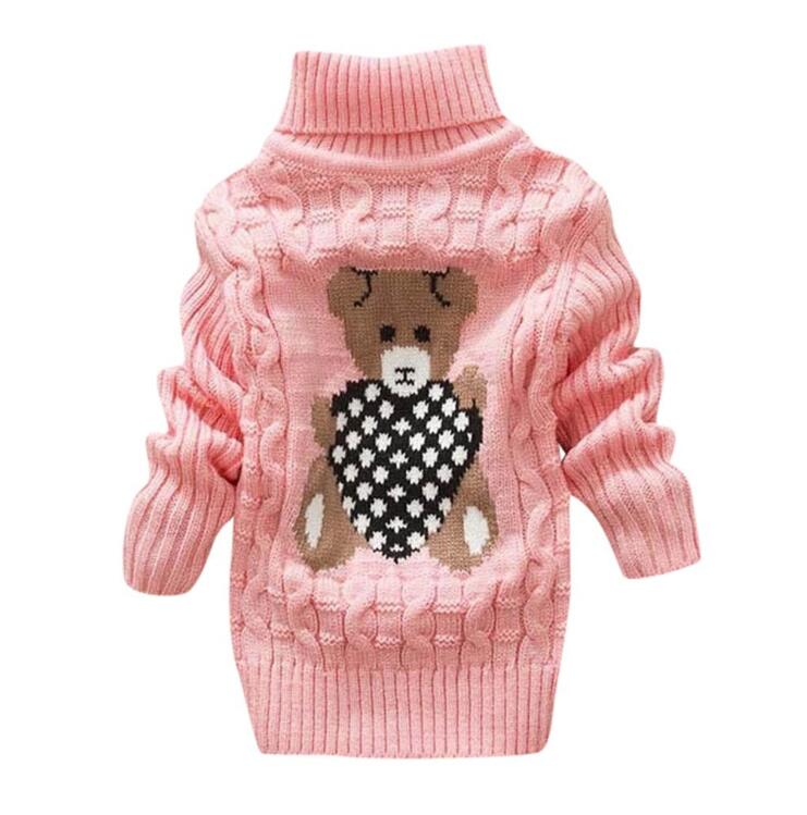 Toddler Kids Bear Print Sweater Knitted High Collar Pullovers Crochet Plus Plush Thicken Sweaters 110 рожевий
Toddler Kids Bear Print Sweater Knitted High Collar Pullovers Crochet Plus Plush Thicken Sweaters 110 рожевий