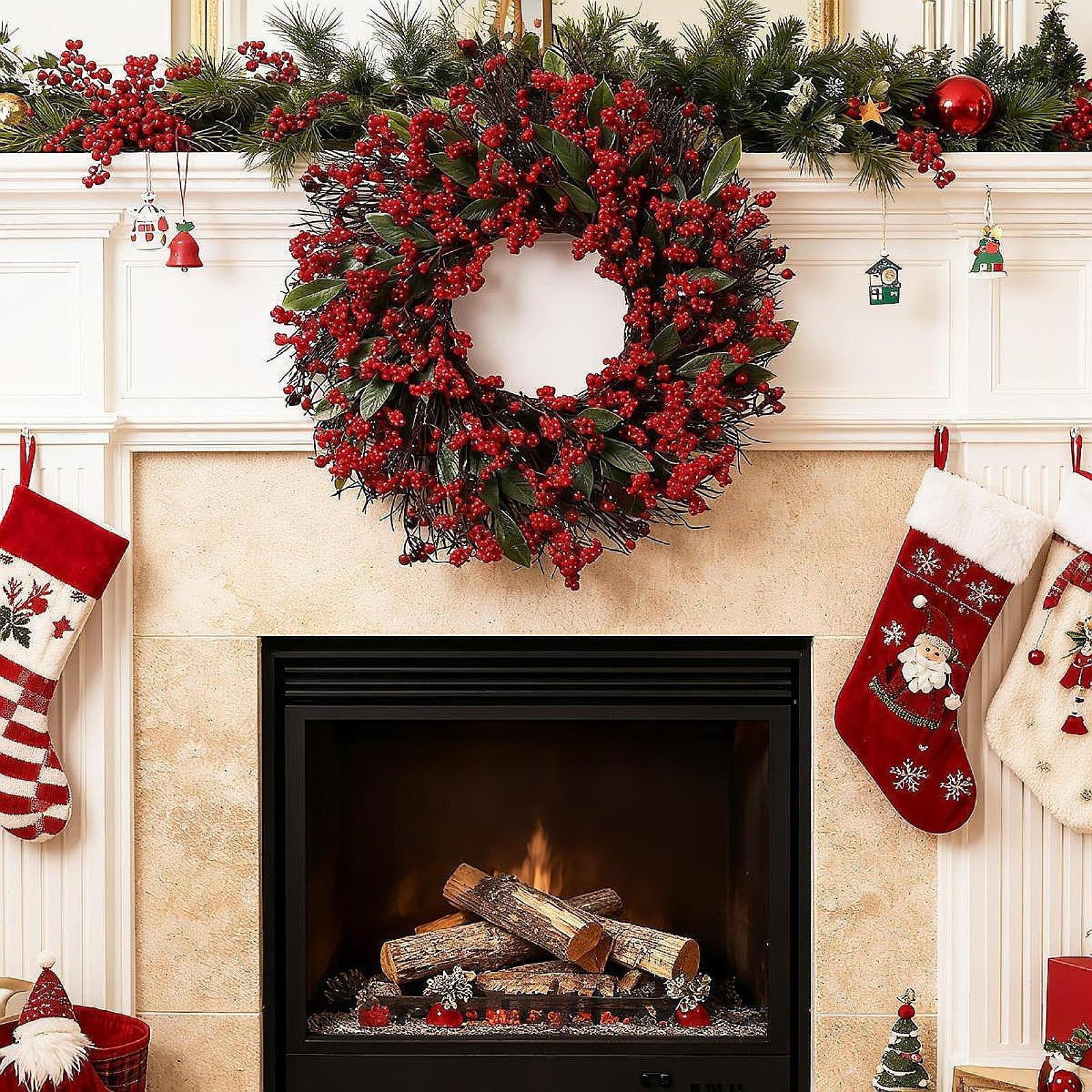 Искусственное рождественское украшение-венок Декоративная рождественская гирлянда для фестиваля, фермерского дома 45CM
Искусственное рождественское украшение-венок Декоративная рождественская гирлянда для фестиваля, фермерского дома 45CM