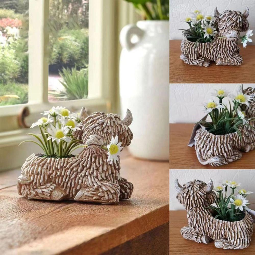 Unique Succulent Flower Pot Handicraft Cartoon Planting Pot Funny Highland Cow Flower Vase Plants
Unique Succulent Flower Pot Handicraft Cartoon Planting Pot Funny Highland Cow Flower Vase Plants