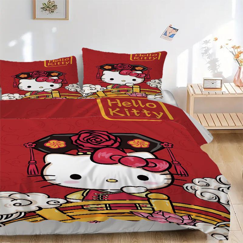 3pcs Elegant Hello Kitty Bedding Set Includes 1 Quilt Cover and 2 Pillowcases, Comfortable Bedding with Stylish Design for Bedroom W025 135x200cm
3pcs Elegant Hello Kitty Bedding Set Includes 1 Quilt Cover and 2 Pillowcases, Comfortable Bedding with Stylish Design for Bedroom W025 135x200cm