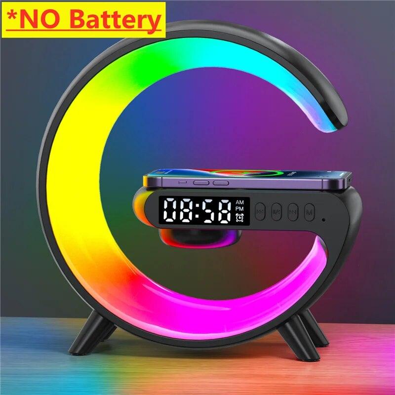 Wireless Charger Pad Stand Speaker TF Card RGB Night Light Lamp Alarm Clock Fast Charging Station Dock for iPhone Samsung Xiaomi
Wireless Charger Pad Stand Speaker TF Card RGB Night Light Lamp Alarm Clock Fast Charging Station Dock for iPhone Samsung Xiaomi