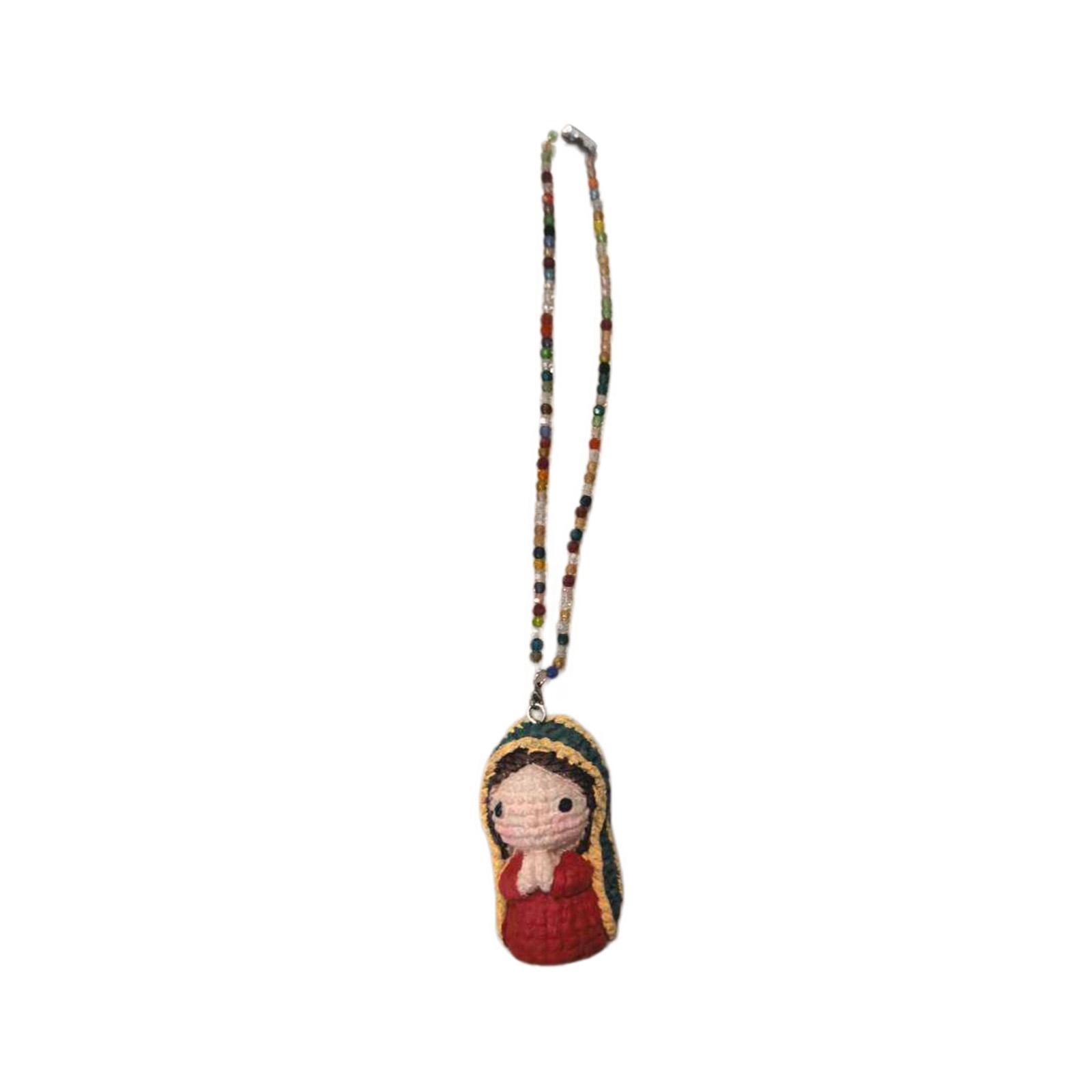 Handmade Crochet Pendant Necklace with Beaded Chain and Decorative Floral Accents Lightweight Textile Craft Accessory for Everyday Wear One Size
Handmade Crochet Pendant Necklace with Beaded Chain and Decorative Floral Accents Lightweight Textile Craft Accessory for Everyday Wear One Size