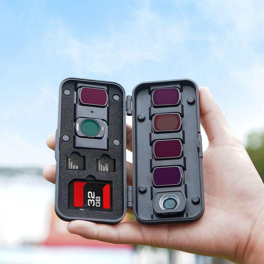 Portable Filters Carrying Case for DJI Osmo Pocket 3 UV/CPL/ND Wide-angle Lens SD/TF чорний
Portable Filters Carrying Case for DJI Osmo Pocket 3 UV/CPL/ND Wide-angle Lens SD/TF чорний