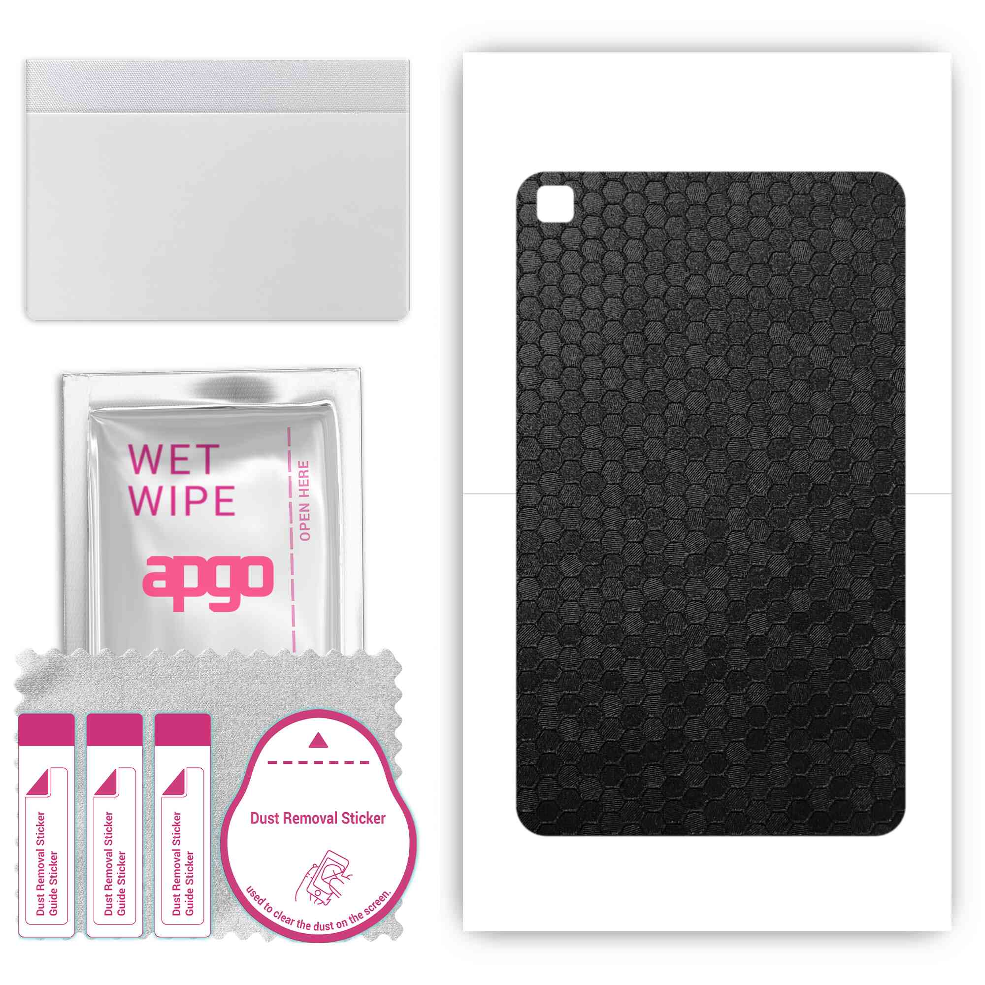 apgo skin sticker film foil vinyl for the BACK compatible with Samsung Galaxy Tab S6 WiFi SM-P613, scratch-resistant, easy to install - Black Honeycom
apgo skin sticker film foil vinyl for the BACK compatible with Samsung Galaxy Tab S6 WiFi SM-P613, scratch-resistant, easy to install - Black Honeycom