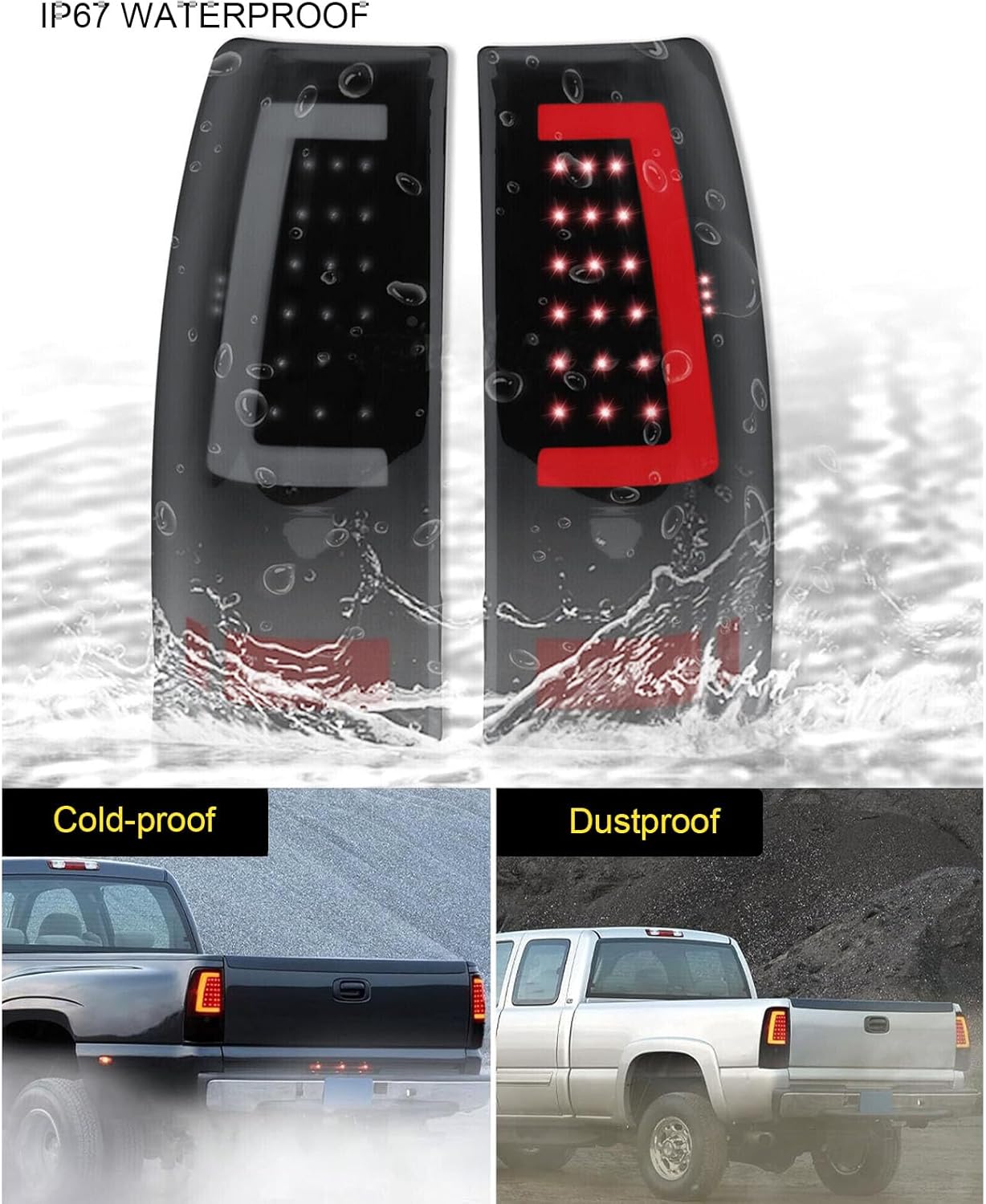 Светодиодный задний фонарь в сборе для 2003-2006 Chevy Silverado & GMC Sierra 1500-3500, Дымчато-черный, Сторона водителя и пассажира United States
Светодиодный задний фонарь в сборе для 2003-2006 Chevy Silverado & GMC Sierra 1500-3500, Дымчато-черный, Сторона водителя и пассажира United States