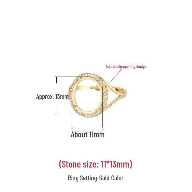 Adjustable 925 Sterling Silver Ring Setting for 11x13mm Jade or Amber Gemstone золотий
Adjustable 925 Sterling Silver Ring Setting for 11x13mm Jade or Amber Gemstone золотий