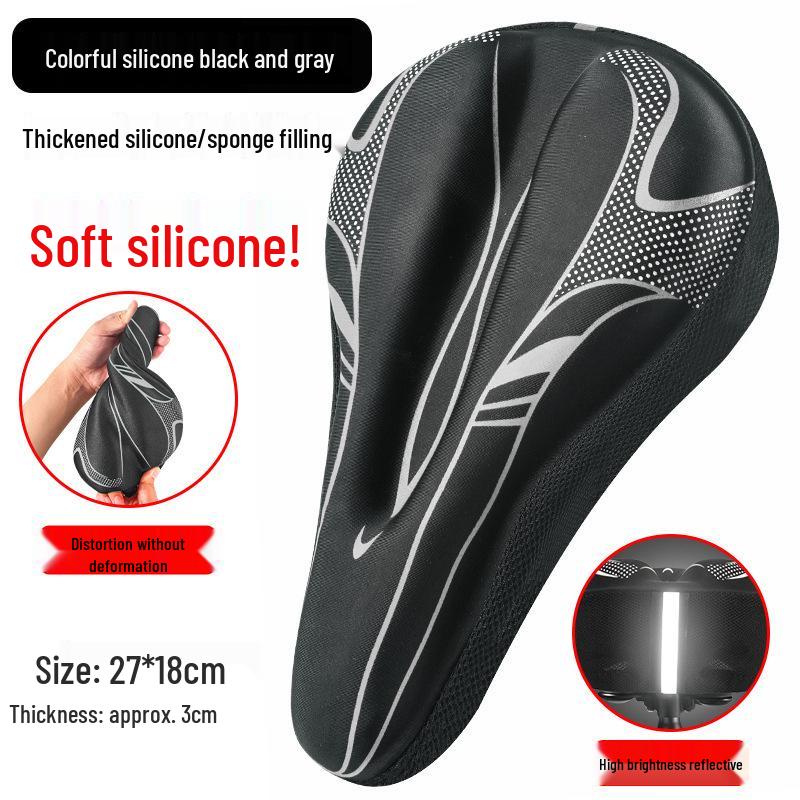 Ultra-Soft Silicone Bike Seat Cushion for Road & Mountain Bikes One Size
Ultra-Soft Silicone Bike Seat Cushion for Road & Mountain Bikes One Size