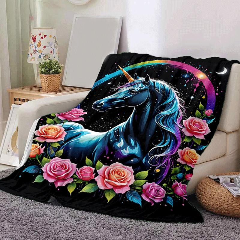 1pc Horse Printing Lightweight Flannel Blanket, Comfortable and Warm Blanket, for Camping Sofa Bed and Couch Office, in All Seasons 130cmx150cm
1pc Horse Printing Lightweight Flannel Blanket, Comfortable and Warm Blanket, for Camping Sofa Bed and Couch Office, in All Seasons 130cmx150cm