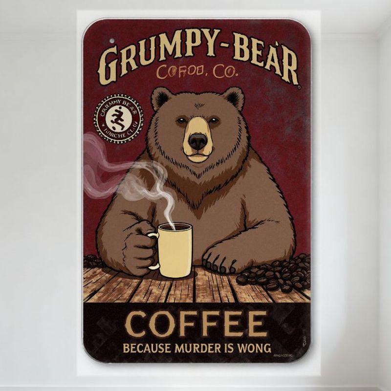 DORA Tin Sign Vintage Grumpy Bear Coffee Co Metal Sign Chicagor Finest Coffee Wall Decor for Bar Cafe Retro Distressed Tin Sign with Bear 20x30cm(7.8x11.8inch)
DORA Tin Sign Vintage Grumpy Bear Coffee Co Metal Sign Chicagor Finest Coffee Wall Decor for Bar Cafe Retro Distressed Tin Sign with Bear 20x30cm(7.8x11.8inch)