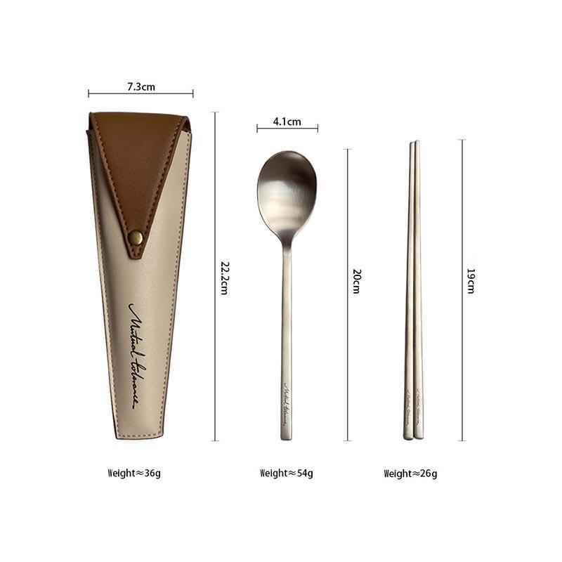 Light Luxury Portable Tableware Set,Stainless Steel Spoon,Chopsticks, 3Pcs Sets With PU Leather Bag,Travel,Camping Tableware
Light Luxury Portable Tableware Set,Stainless Steel Spoon,Chopsticks, 3Pcs Sets With PU Leather Bag,Travel,Camping Tableware