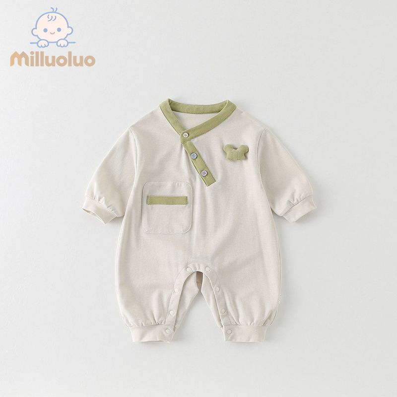 Autumn Casual Romper for Boys and Girls, Korean Style Jumpsuit for Infants and Toddlers, Suitable for Newborns, One-Year-Olds, and 100-Day-Old Babies Light Gray 66 cm
Autumn Casual Romper for Boys and Girls, Korean Style Jumpsuit for Infants and Toddlers, Suitable for Newborns, One-Year-Olds, and 100-Day-Old Babies Light Gray 66 cm