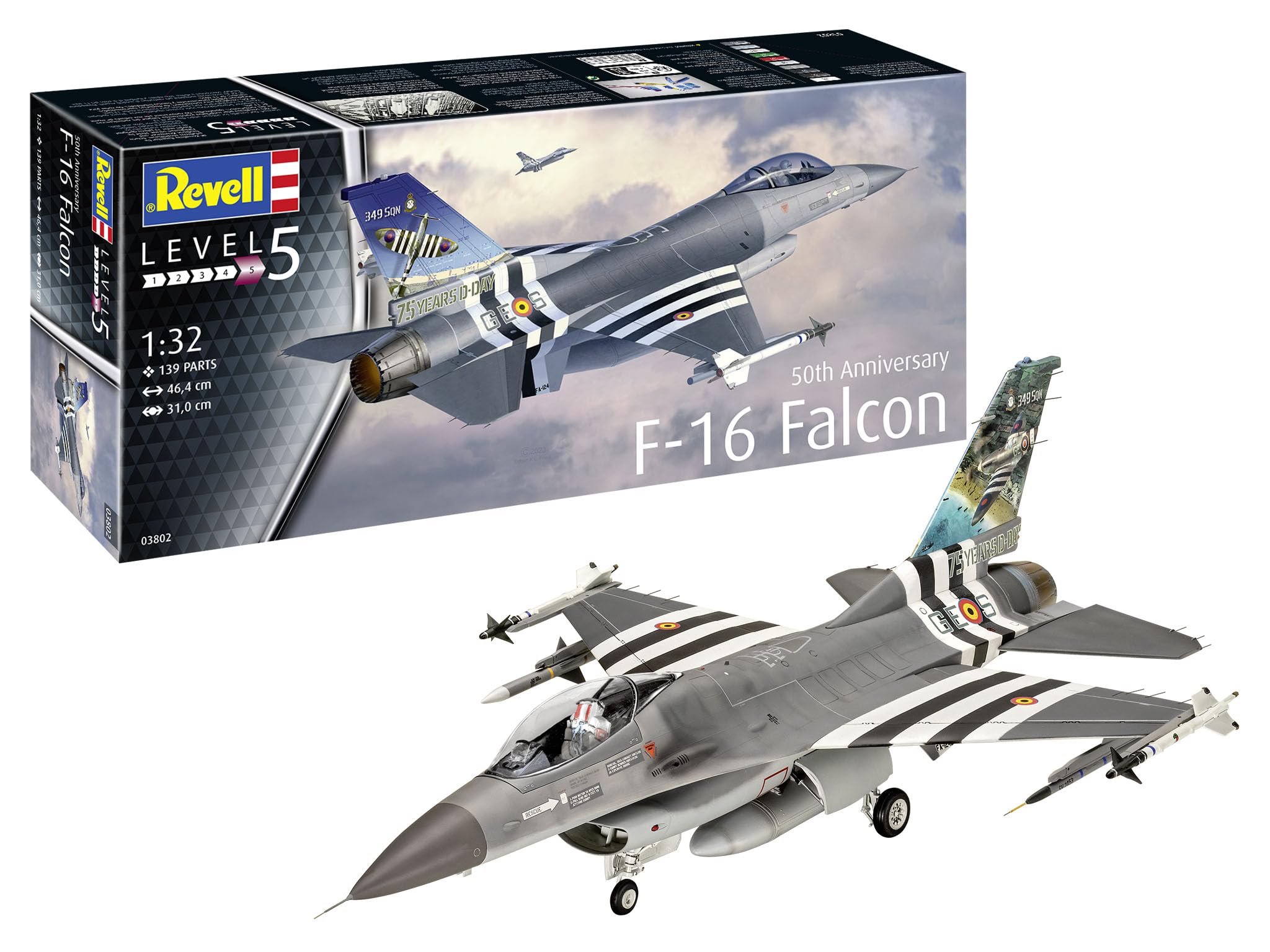 Пластиковая модель немецкого уровня American Fighting Falcon 50th Anniversary 03802 1/32 F-16
Пластиковая модель немецкого уровня American Fighting Falcon 50th Anniversary 03802 1/32 F-16