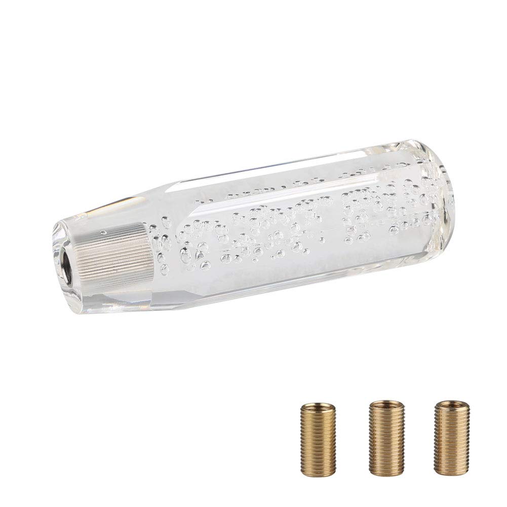 ADPOW General Purpose Crystal Shift Knob Bubble Octagonal 150mm White with 3 Pieces Adapter Contains Refreshing Bubbles with Sparkling Transparen
ADPOW General Purpose Crystal Shift Knob Bubble Octagonal 150mm White with 3 Pieces Adapter Contains Refreshing Bubbles with Sparkling Transparen