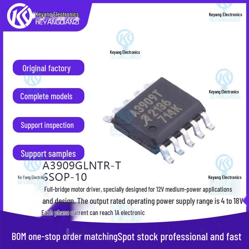 New A3909GLNTR-T A3909T SOP-10 Dual Full-Bridge Motor Driver IC Chip
New A3909GLNTR-T A3909T SOP-10 Dual Full-Bridge Motor Driver IC Chip