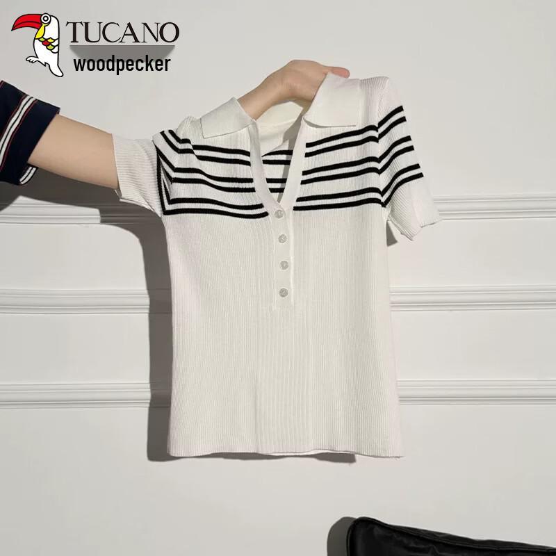 Woodpecker Women s Striped Polo Knit Top ONE SIZE
Woodpecker Women s Striped Polo Knit Top ONE SIZE