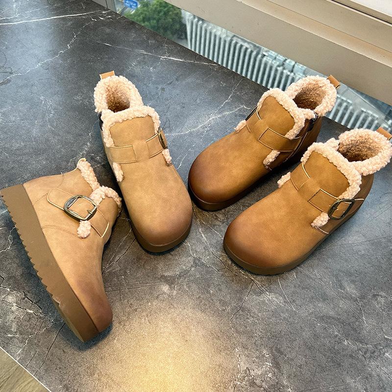 New retro snow boots women s 2025 winter thick-soled heightening Martin boots women s velvet warm women s boots versatile boots 35 хаки
New retro snow boots women s 2025 winter thick-soled heightening Martin boots women s velvet warm women s boots versatile boots 35 хаки
