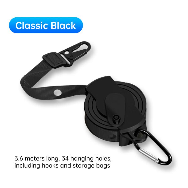 Portable 3.6m Retractable Clothesline Windproof And Non-Slip Compact And lightweight Comes With Hook And Storage Bag чёрный
Portable 3.6m Retractable Clothesline Windproof And Non-Slip Compact And lightweight Comes With Hook And Storage Bag чёрный
