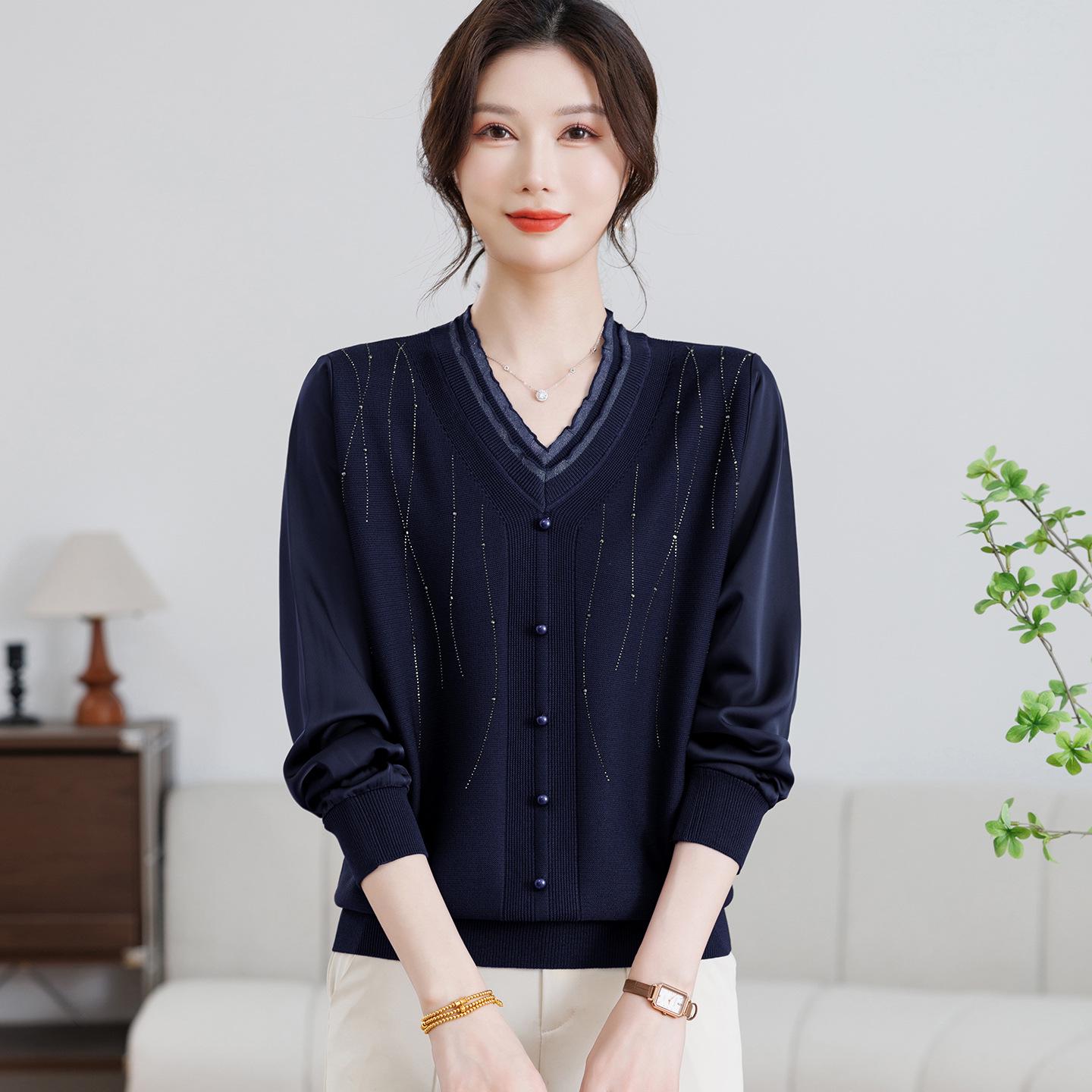 Mom s Spring Knit Top with Gauze Sleeves – Stylish, Age-Reducing Sweater for Middle-Aged and Elderly Women 3XL (135-155 lbs recommended) темно-синього кольору
Mom s Spring Knit Top with Gauze Sleeves – Stylish, Age-Reducing Sweater for Middle-Aged and Elderly Women 3XL (135-155 lbs recommended) темно-синього кольору
