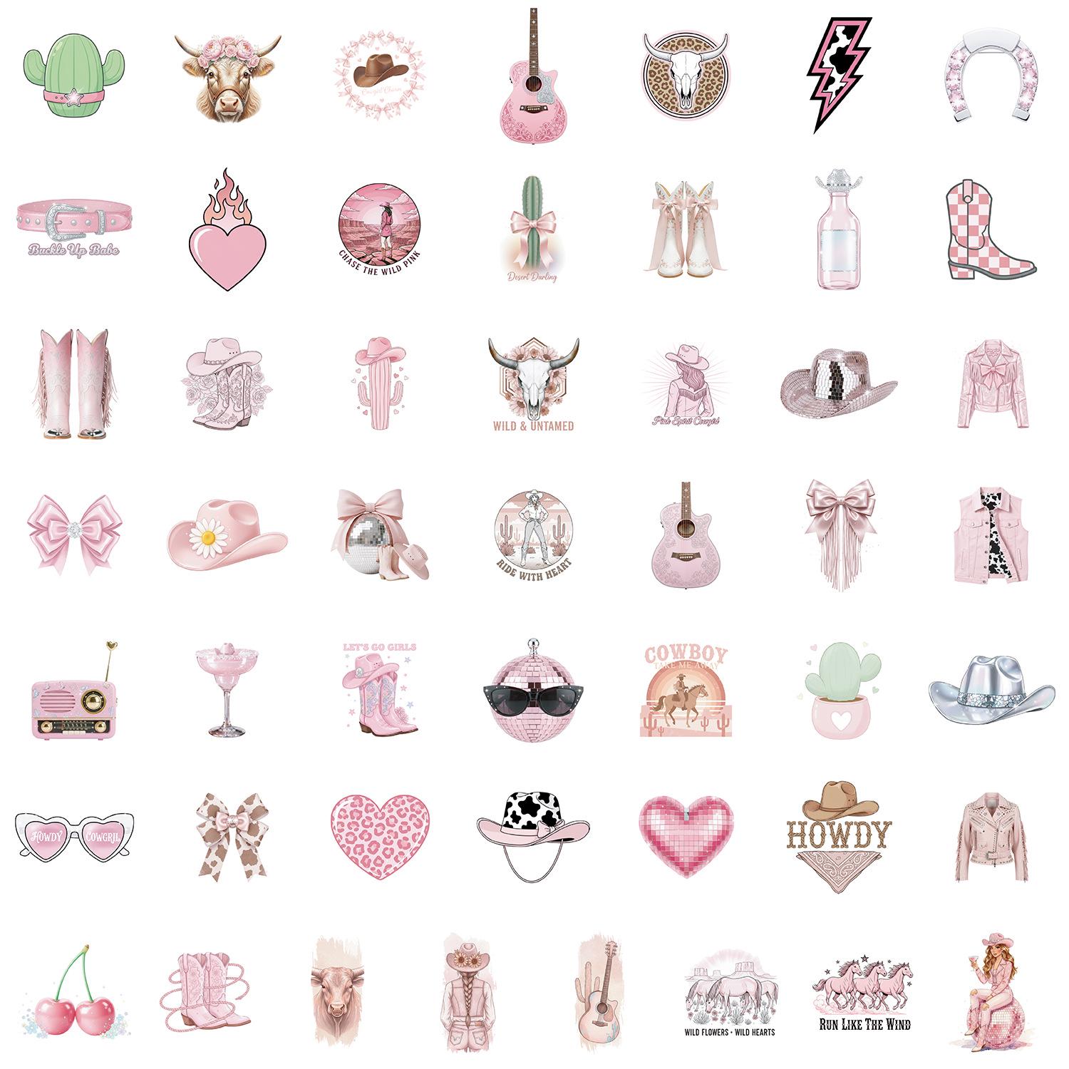 50 Pink Disco Cowgirl Stickers for Water Bottles, Laptops, Suitcases - Waterproof and Decorative
50 Pink Disco Cowgirl Stickers for Water Bottles, Laptops, Suitcases - Waterproof and Decorative