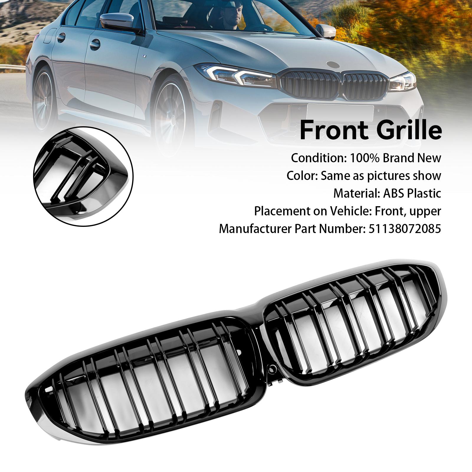 Черная решетка радиатора с двойными ламелями 51138072085 подходит для BMW 3 серии G20 2019-2022
Черная решетка радиатора с двойными ламелями 51138072085 подходит для BMW 3 серии G20 2019-2022