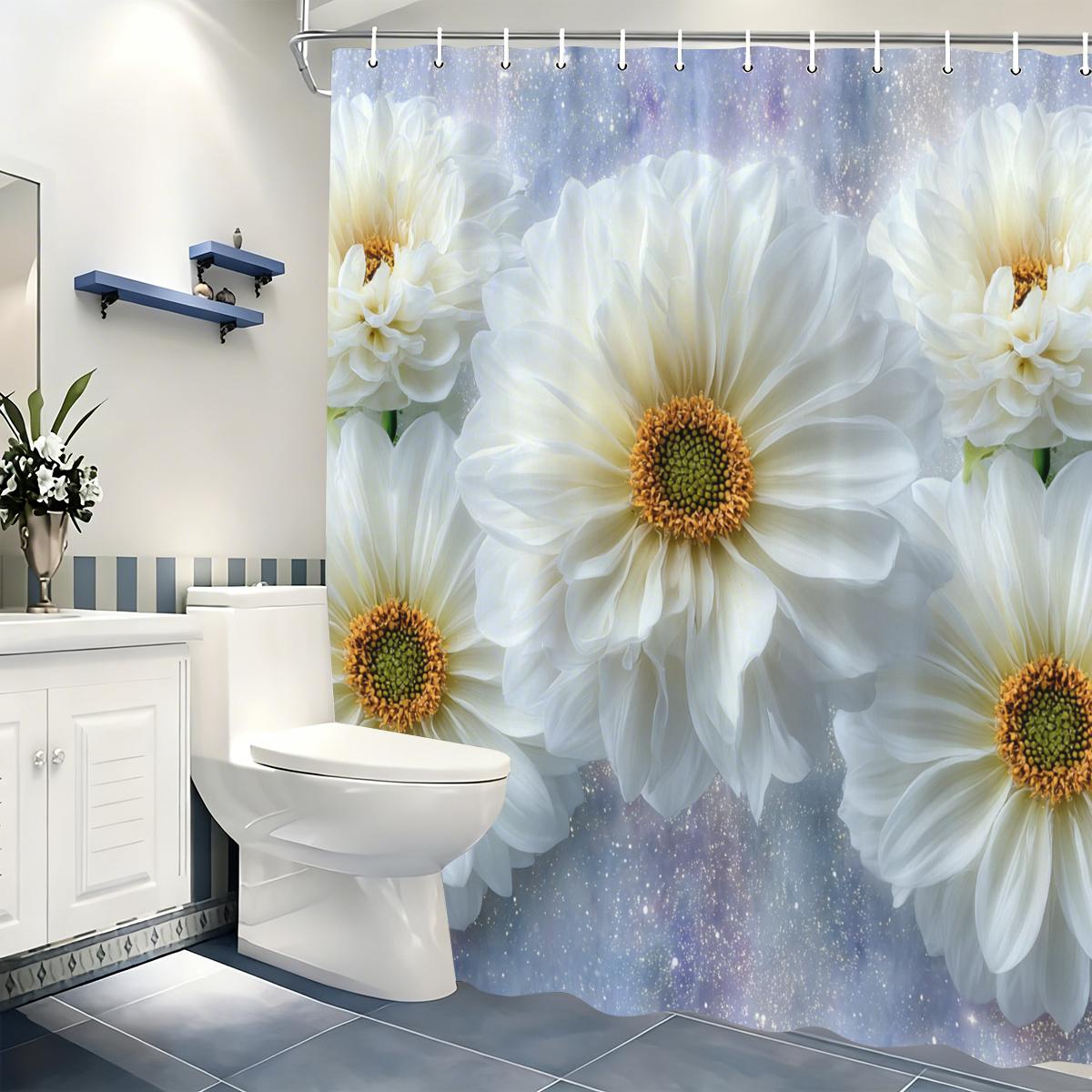 Floral & Zen Stone Themed Polyester Shower Curtain - Stylish Bathroom Decor, Machine Washable Bath Curtain For Home W60H190(CM)-1 Pcs
Floral & Zen Stone Themed Polyester Shower Curtain - Stylish Bathroom Decor, Machine Washable Bath Curtain For Home W60H190(CM)-1 Pcs