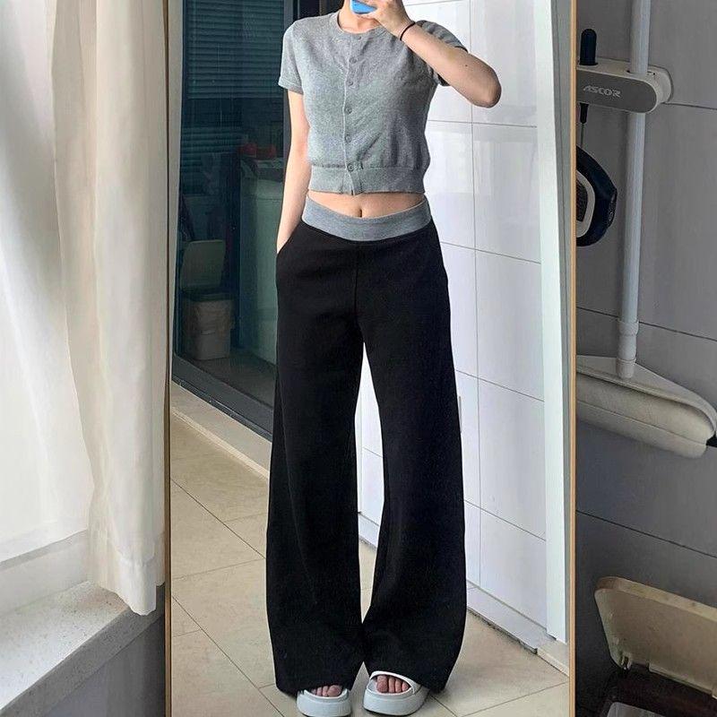 Women s Black Sports Sweatpants - Loose, Straight, Wide-Leg, Floor-Length, Slimming Drape, Spring Casual Wear S чёрный
Women s Black Sports Sweatpants - Loose, Straight, Wide-Leg, Floor-Length, Slimming Drape, Spring Casual Wear S чёрный