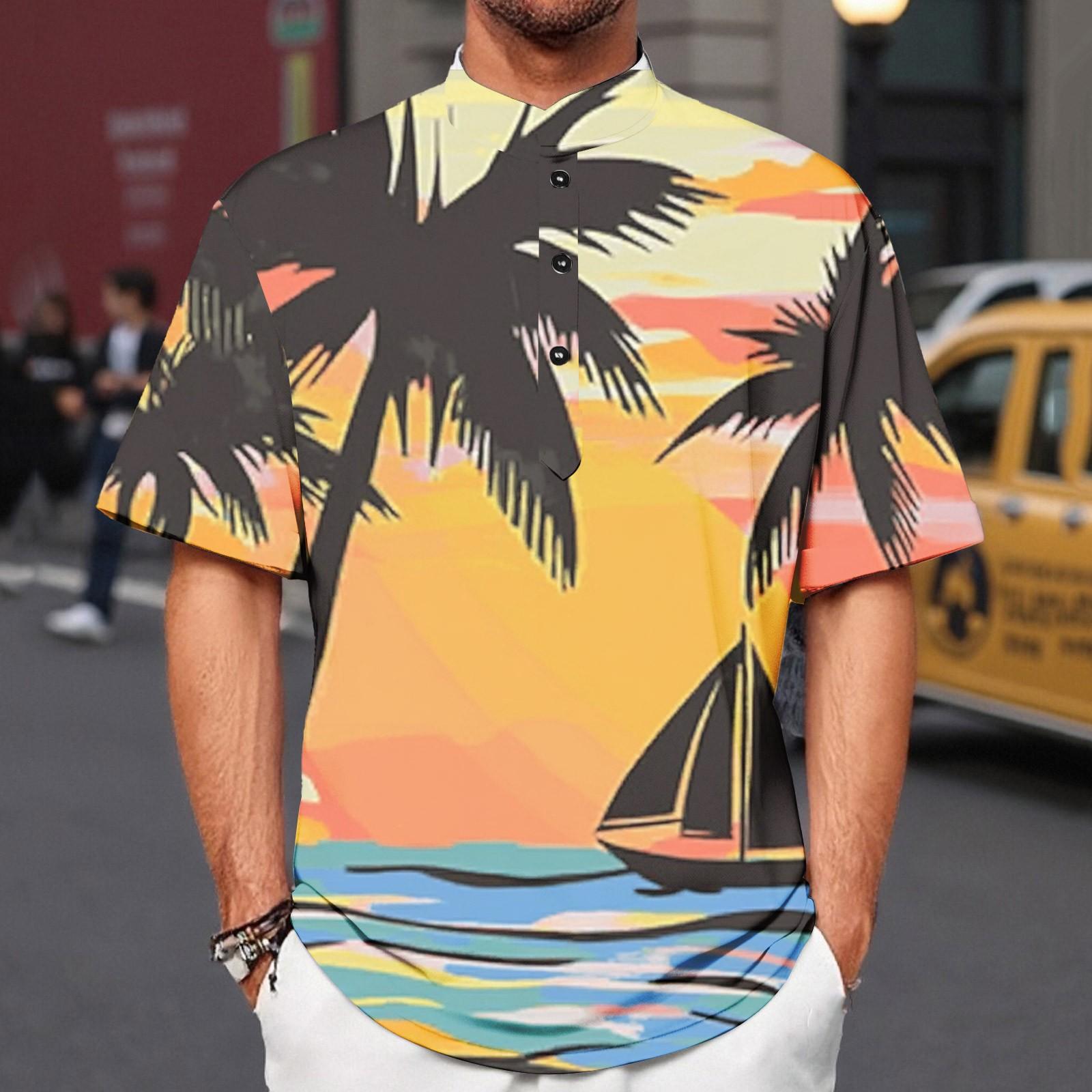 Летний новый мужской повседневный воротник-стойка с коротким рукавом воротник рубашки XL жёлтый
Летний новый мужской повседневный воротник-стойка с коротким рукавом воротник рубашки XL жёлтый