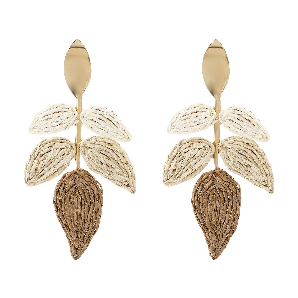 New Bohemian Colorful Raffia Woven Leaf Earrings Sweet Summer Vacation Style Fashion Personalized Ear Jewelry For Women хакі
New Bohemian Colorful Raffia Woven Leaf Earrings Sweet Summer Vacation Style Fashion Personalized Ear Jewelry For Women хакі