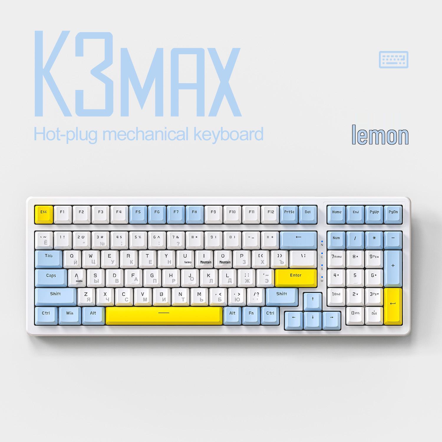 Free Wolf K3MAX Russian Gasket Mechanical Keyboard, Hot-Swappable Gaming Keyboard
Free Wolf K3MAX Russian Gasket Mechanical Keyboard, Hot-Swappable Gaming Keyboard