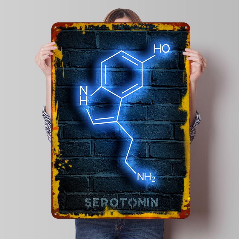 Serotonin Molecule Neon Tinplate Poster Customized Wall Art Vintage Retro Metal Signs for Luxury Home Decor Items Coffee Bar 20x30cm(7.8x11.8inch)
Serotonin Molecule Neon Tinplate Poster Customized Wall Art Vintage Retro Metal Signs for Luxury Home Decor Items Coffee Bar 20x30cm(7.8x11.8inch)