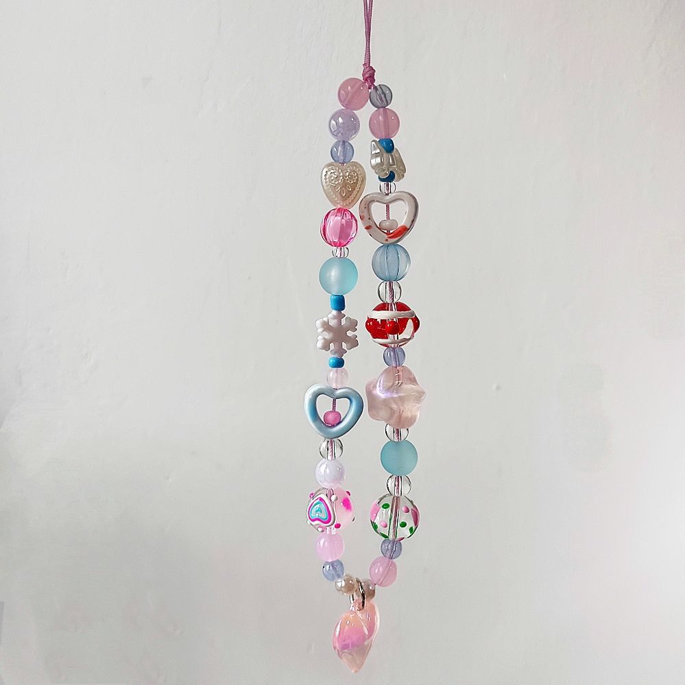 Korean Cute Pink Blue Love Heart Beaded Phone Chain Charm Lanyard for IPhone CCD Camera Decorated with Anti-Loss Lanyard Plastic
Korean Cute Pink Blue Love Heart Beaded Phone Chain Charm Lanyard for IPhone CCD Camera Decorated with Anti-Loss Lanyard Plastic