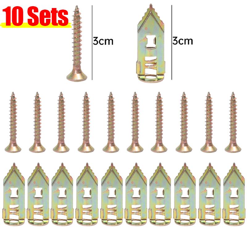 100/10Pcs Self Drilling Drywall Anchors Expansion Screws Cavity Plugs for Gypsum Board Home DIY Fixing Hanging Picture Frames 10 Sets
100/10Pcs Self Drilling Drywall Anchors Expansion Screws Cavity Plugs for Gypsum Board Home DIY Fixing Hanging Picture Frames 10 Sets