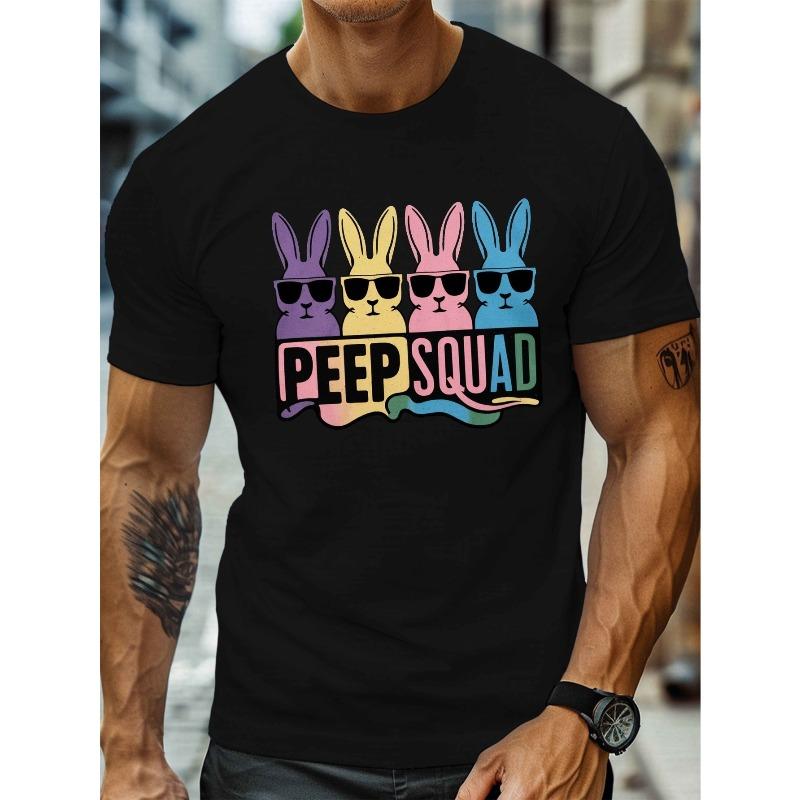 European Size Men S Casual Short Sleeve T-Shirt for Summer Featuring Glasses Rabbit Peep Squad in Gray, Plus Size 4XL чорний
European Size Men S Casual Short Sleeve T-Shirt for Summer Featuring Glasses Rabbit Peep Squad in Gray, Plus Size 4XL чорний