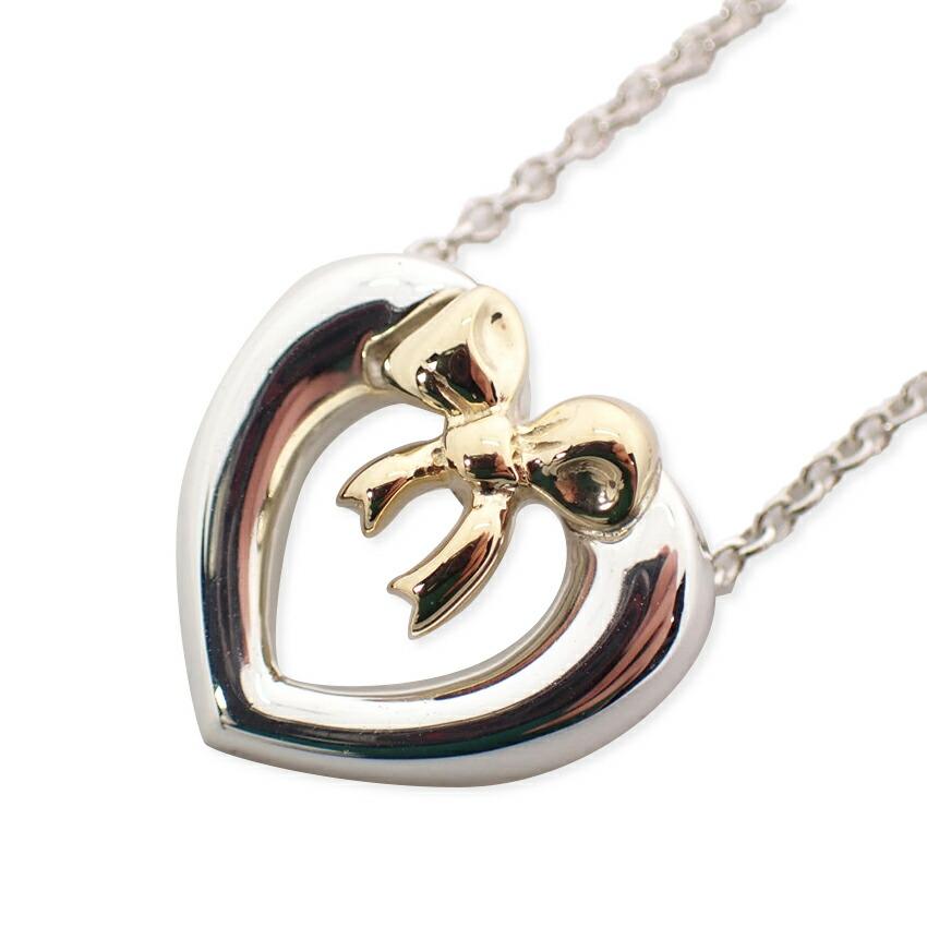 TIFFANY 925/750 Heart Ribbon Pendant/Necklace/g527-48
TIFFANY 925/750 Heart Ribbon Pendant/Necklace/g527-48