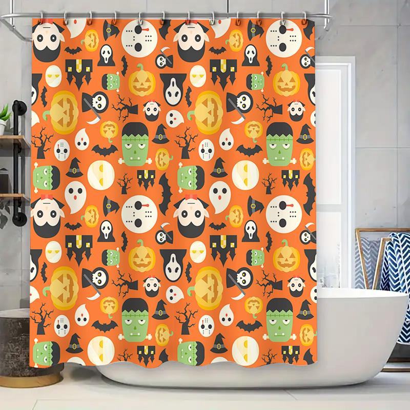 Spooky Halloween Shower Curtain Orange Skulls Ghosts Decorative Fabric Waterproof Bathtub Cover Home Decor Artistic Bath Accesso W60H190(CM)-1 Pcs
Spooky Halloween Shower Curtain Orange Skulls Ghosts Decorative Fabric Waterproof Bathtub Cover Home Decor Artistic Bath Accesso W60H190(CM)-1 Pcs