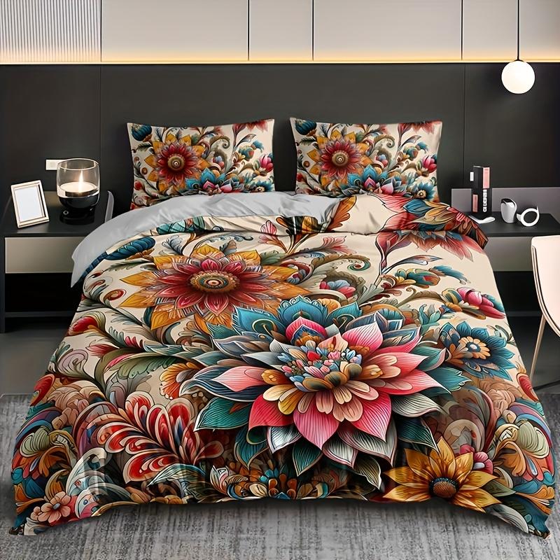 Bohemian Mandala Floral Bedding Set: 3pcs (1 Duvet Cover + 2 Pillow Cases) - No Pillow Inserts Included, Christmas Present Duvet Cover Set&EU Single(135x200cm)
Bohemian Mandala Floral Bedding Set: 3pcs (1 Duvet Cover + 2 Pillow Cases) - No Pillow Inserts Included, Christmas Present Duvet Cover Set&EU Single(135x200cm)