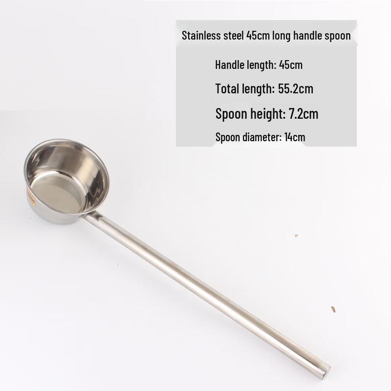 Stainless Steel Commercial Soup Ladle with Extra Long Handle
Stainless Steel Commercial Soup Ladle with Extra Long Handle