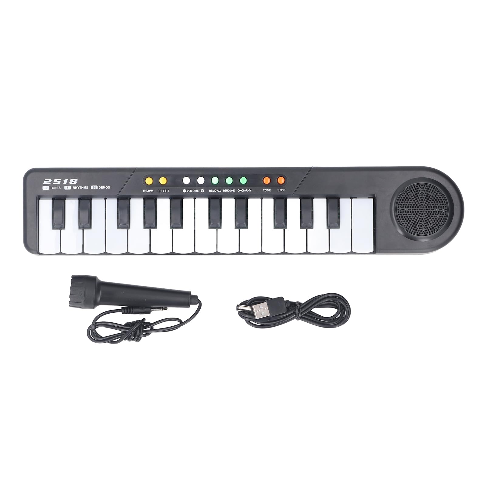 25 Keys Kids Piano Adjustable Tone Electronic Keyboard Music with 24 Demo Rhythms and Sound ABS for Children Keyboard, Toy, Effects, Material,
25 Keys Kids Piano Adjustable Tone Electronic Keyboard Music with 24 Demo Rhythms and Sound ABS for Children Keyboard, Toy, Effects, Material,