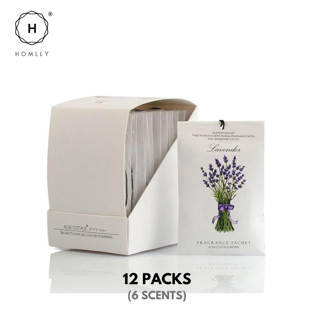 Homlly 12 Packs Scented Sachets for Drawer, bag, shoe rack, gift and Closet (6 Scents) Set of 12pcs
Homlly 12 Packs Scented Sachets for Drawer, bag, shoe rack, gift and Closet (6 Scents) Set of 12pcs