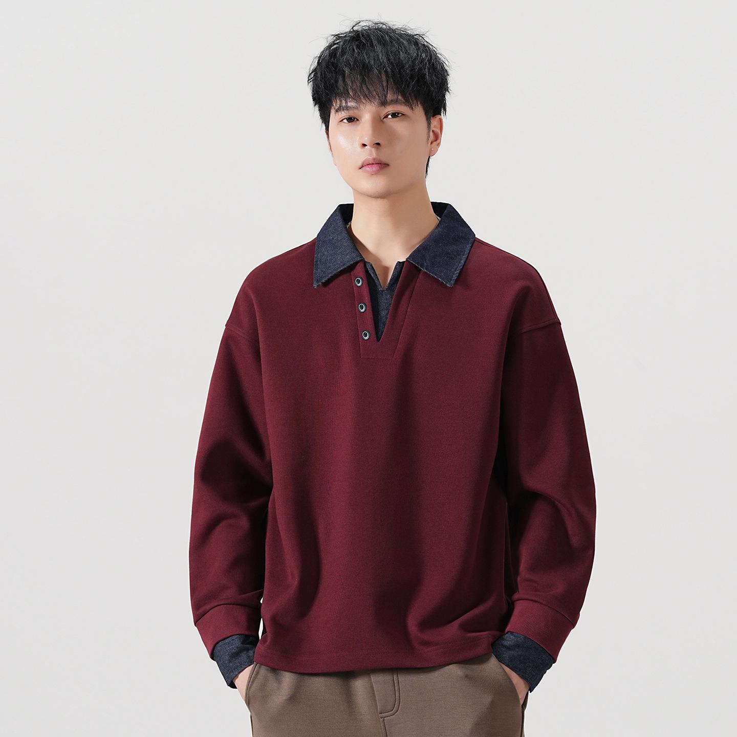 Men s Heavyweight Color Block Denim Hoodie with Velvet Lapel - American Retro Style for Autumn 3XL for 195-220 jin
Men s Heavyweight Color Block Denim Hoodie with Velvet Lapel - American Retro Style for Autumn 3XL for 195-220 jin