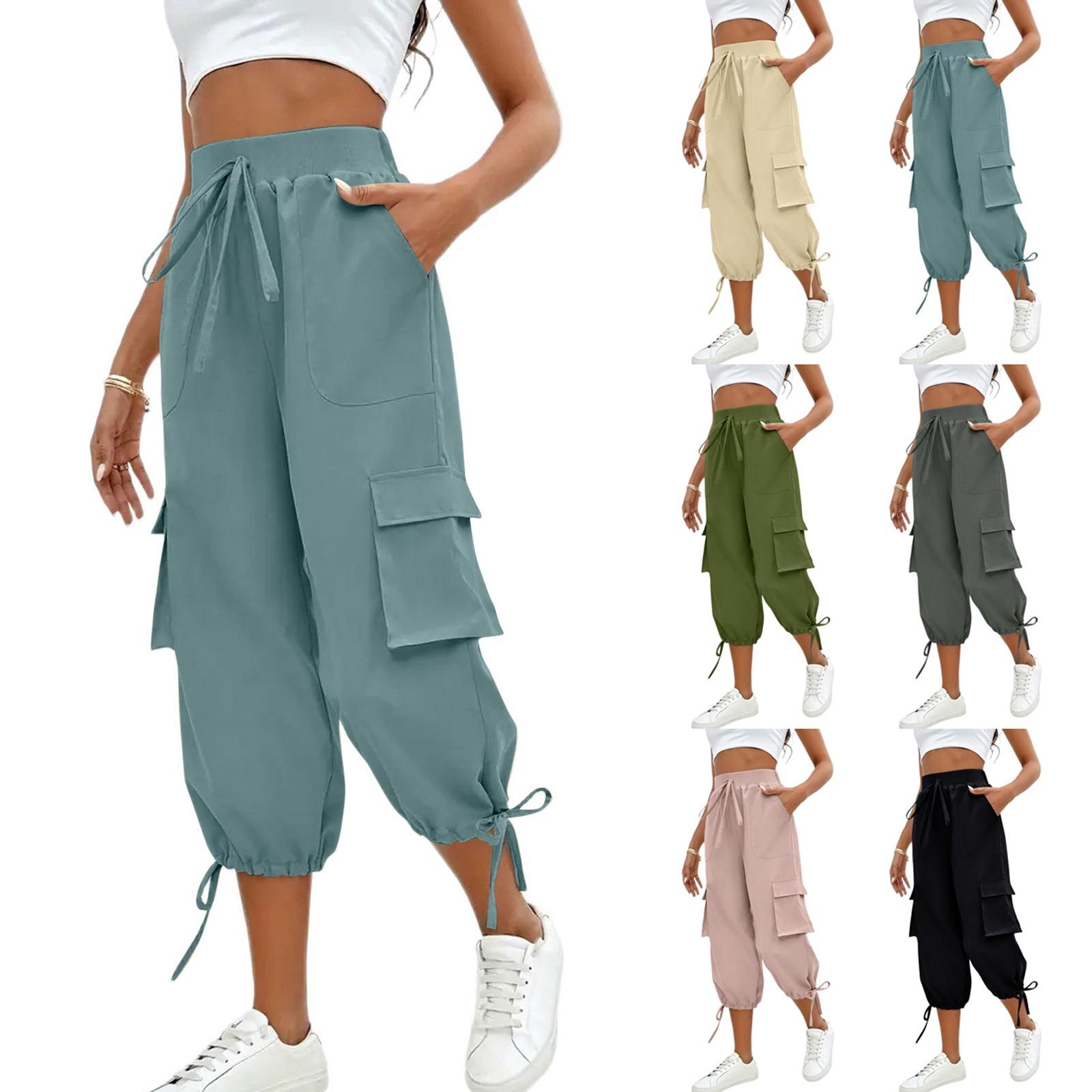 Womens Capris With Pockets Stretch Lightweight Casual Cargo Pants Summer Cropped Trousers Outdoor Clothes L армія зелений колір
Womens Capris With Pockets Stretch Lightweight Casual Cargo Pants Summer Cropped Trousers Outdoor Clothes L армія зелений колір