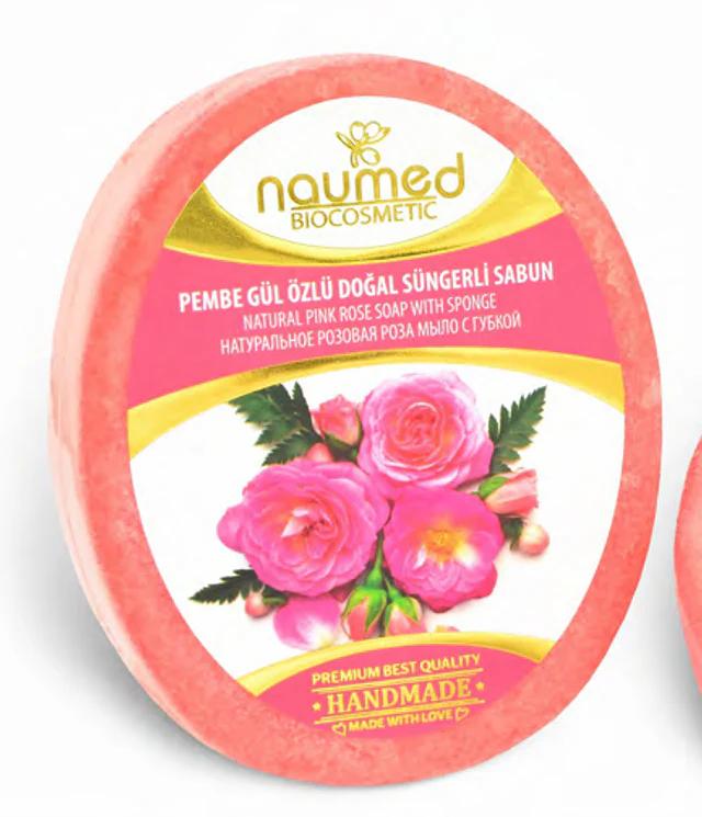 NAUMED Рожева троянда Есенція Губка Мило 135г 1 PC
NAUMED Рожева троянда Есенція Губка Мило 135г 1 PC
