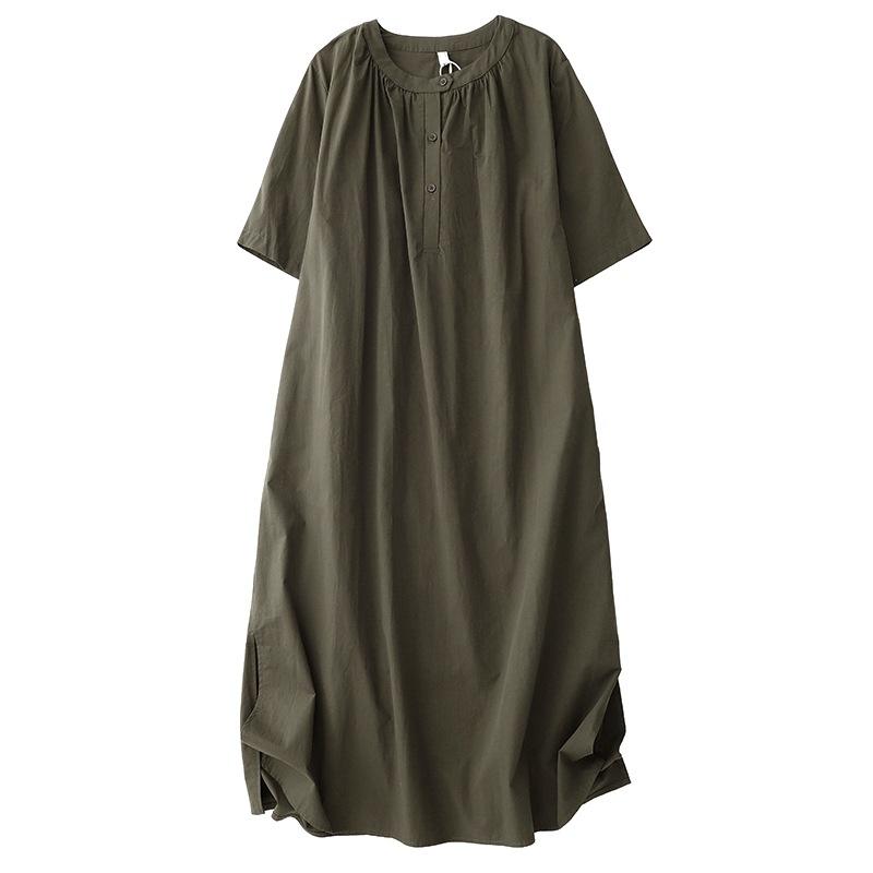 Ретро свободное хлопково-льняное платье женское летнее новое повседневное большого размера с круглым вырезом рукавом три четверти средней длины M
Ретро свободное хлопково-льняное платье женское летнее новое повседневное большого размера с круглым вырезом рукавом три четверти средней длины M